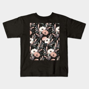 Anemones & Olives (black) Kids T-Shirt